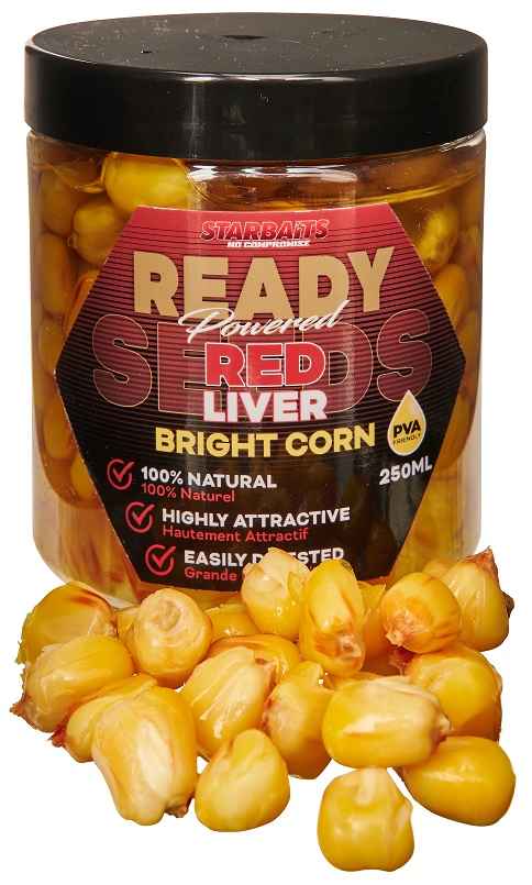 detail Starbaits kukuřice Bright Ready Seeds Pro 250ml