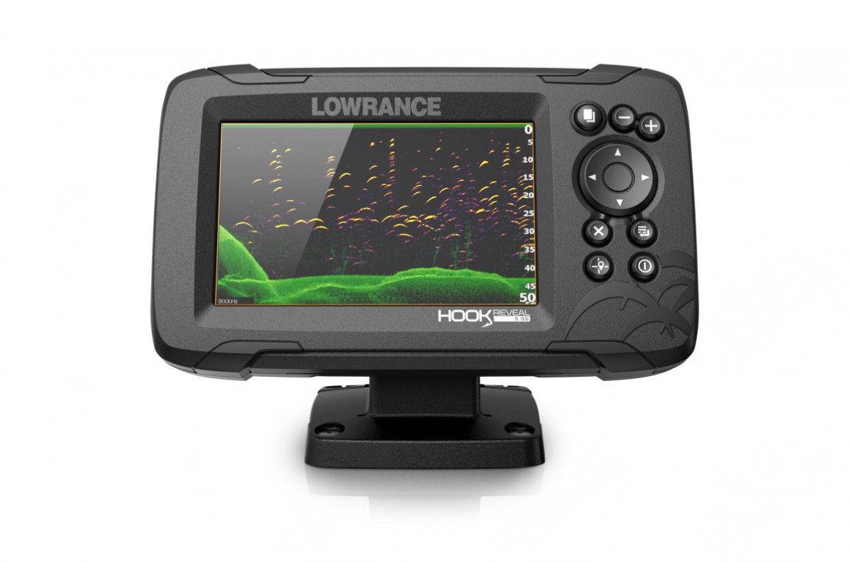 detail Lowrance echolot Hook Reveal 5 83/200 HDI ROW + baterie