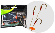 Wizard sumcový návazec Monster Surface Livebait Double Braided Rig 80cm