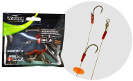 Wizard sumcový návazec Monster Surface Livebait Double Braided Rig 80cm