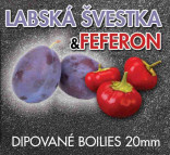 KNL dipované boilie Labská švestka & Feferon 250ml / 20mm