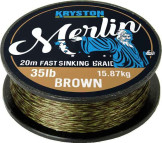 Kryston návazcová šňůrka Merlin Fast Sinking Braid Písková 20m