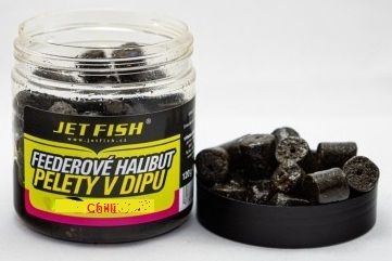 detail JF feederové halibut pelety v dipu 12mm - 250ml