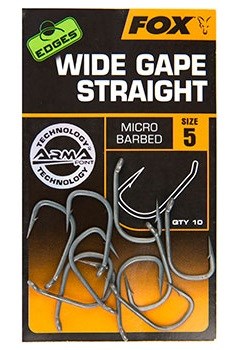 detail Fox háčky Edges Wide Gape Straight Hooks 10ks