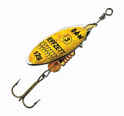 detail DAM třpytka Predator Spinner Yellow Glitter