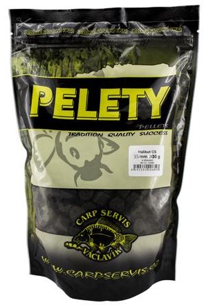 detail Václavík pelety halibut CS s otvorem 200g