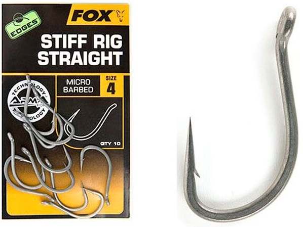 detail Fox háčky Edges Stiff Rig Straight Hook 10ks