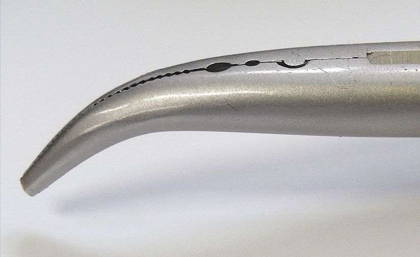 detail SPRO Extra Long Bent Nose Pliers 28cm