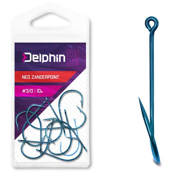 detail Delphin B! háček NEO ZanderPoint BLU 10ks