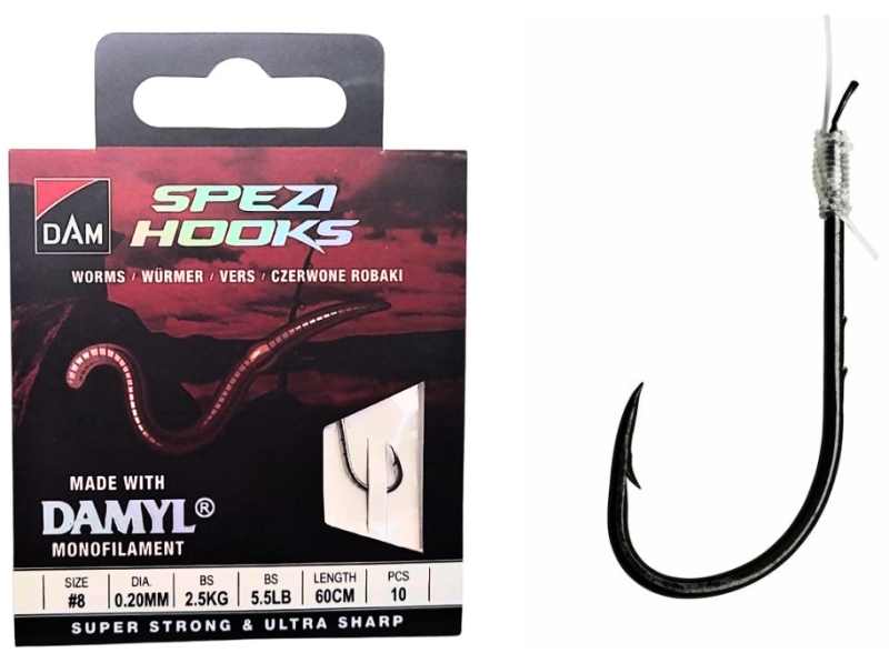 detail DAM návazec Spezi Worms (na žížaly a rousnice) 60cm - 10ks