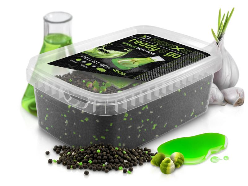 detail Delphin pellet box Reaxe READY&GO 400g + 120ml Booster + 10mm Wafters
