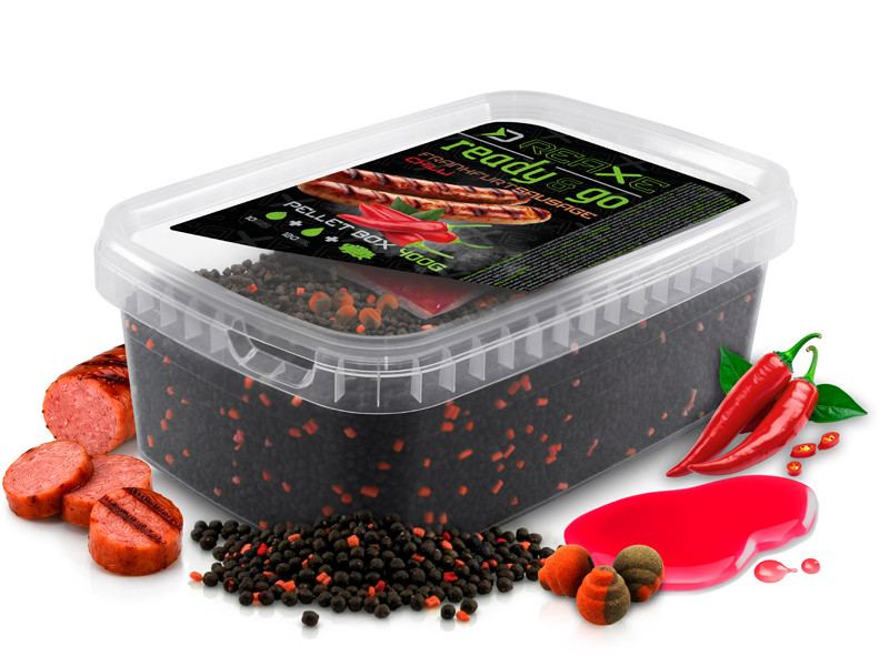 detail Delphin pellet box Reaxe READY&GO 400g + 120ml Booster + 10mm Wafters