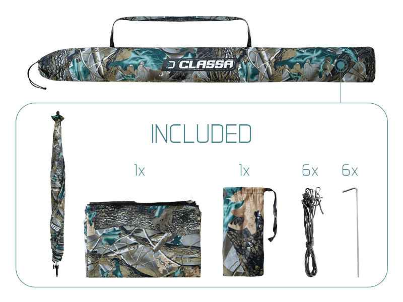 detail Delphin deštník s bočnicí CLASSA CAMO 250cm