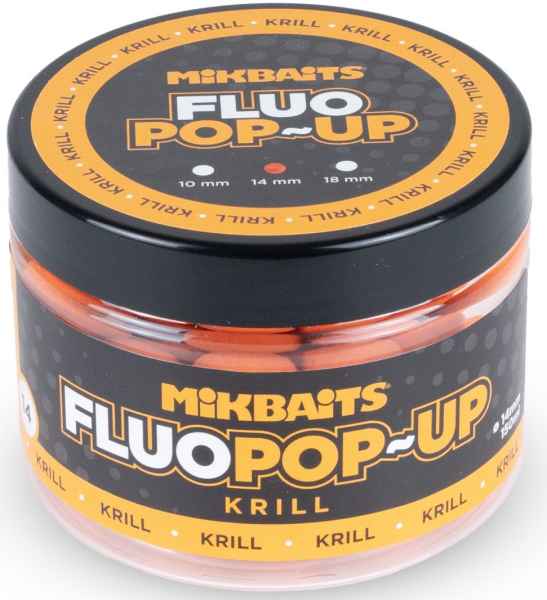 detail Mikbaits plovoucí fluo boilie 150ml/14mm