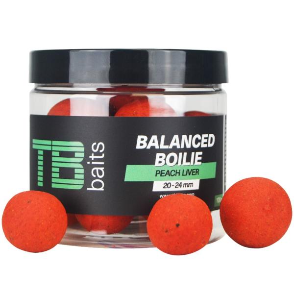 detail TB Baits vyvážené Boilie Balanced + Atraktor 100g / 20-24mm