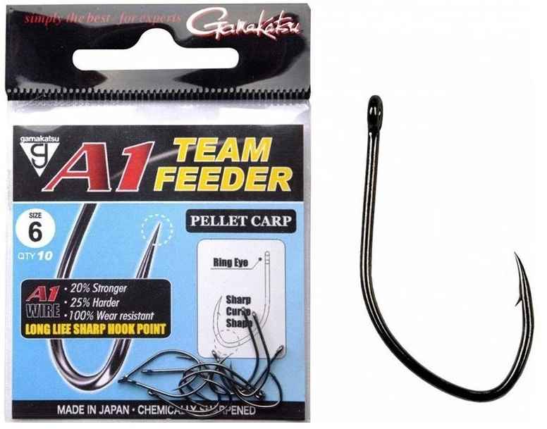 detail Gamakatsu háček A1 Feeder Hooks Pellet Carp 10ks