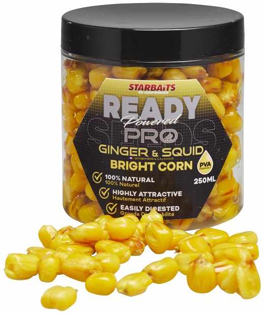 detail Starbaits kukuřice Bright Ready Seeds Pro 250ml