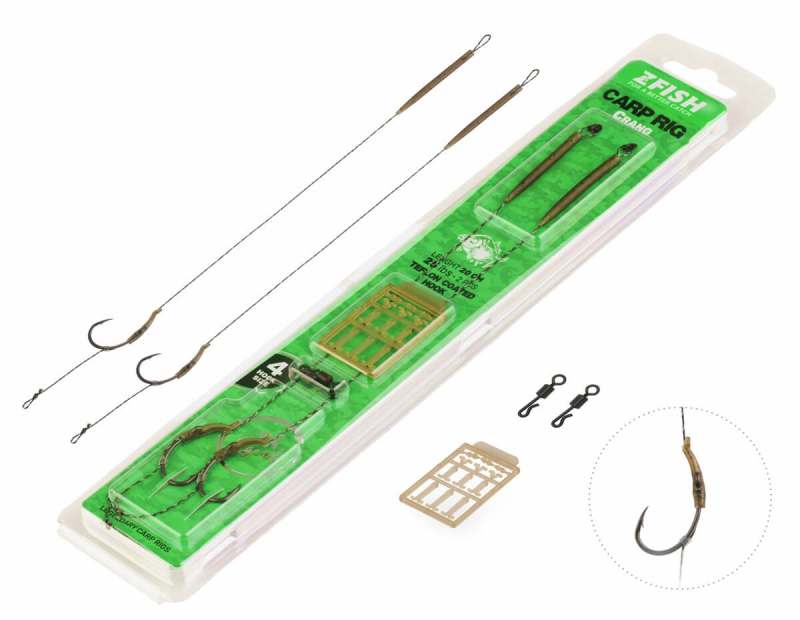 detail Zfish návazec Crang Carp Rig 2ks