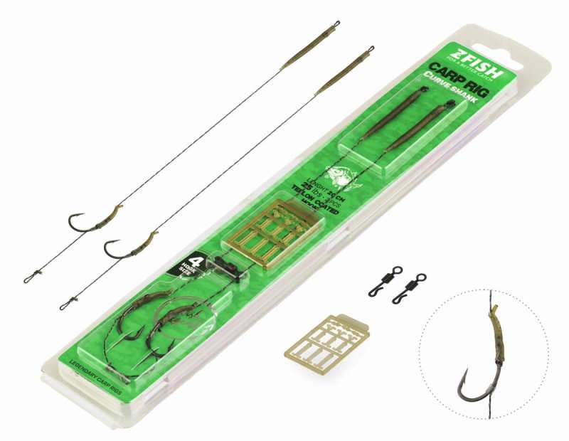 detail Zfish návazec Curve Shank Carp Rig 2ks