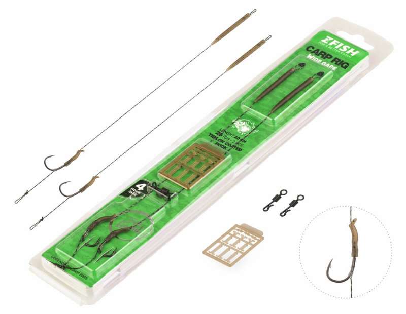 detail Zfish návazec Wide Gape Carp Rig 2ks