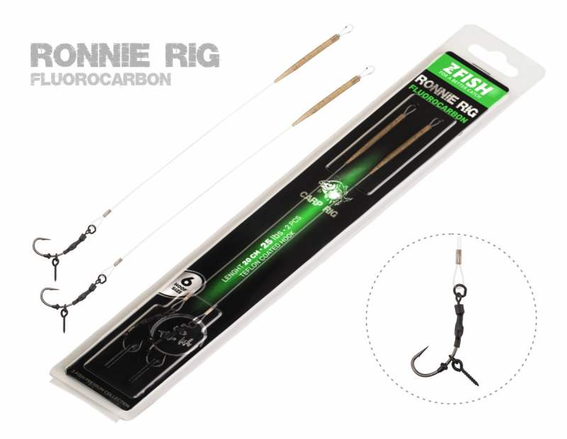 detail Zfish návazec Fluorocarbon Ronnie Rig 2ks