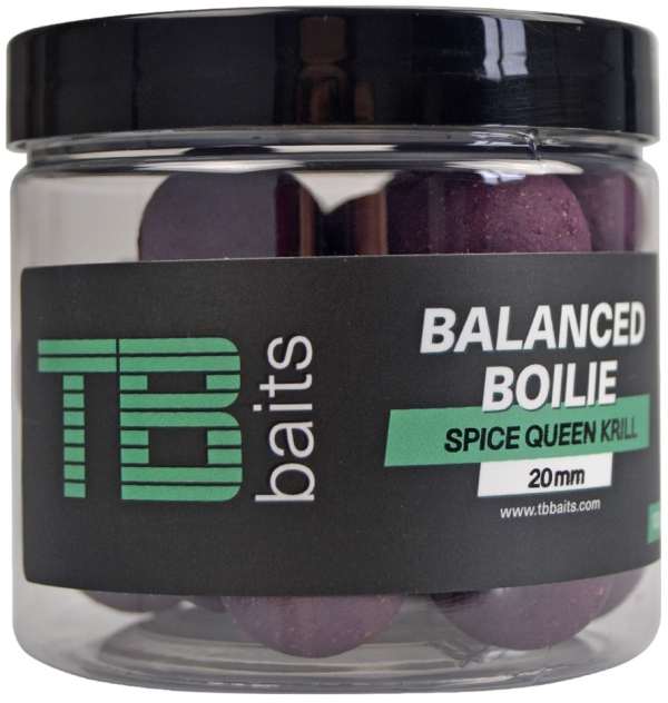 detail TB Baits vyvážené Boilie Balanced + Atraktor 20mm / 100g