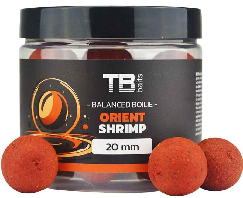 detail TB Baits vyvážené Boilie Balanced + Atraktor 24mm / 100g