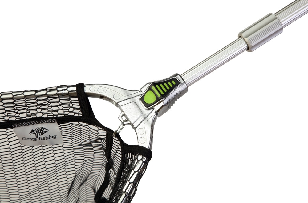 detail GF podběrák Strong Alu Rubber Landing Net 220 60x60