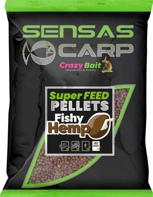 detail Sensas pelety Super Feed Fishy Hemp 650g