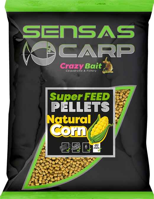 detail Sensas pelety Super Feed Natural Corn 650g