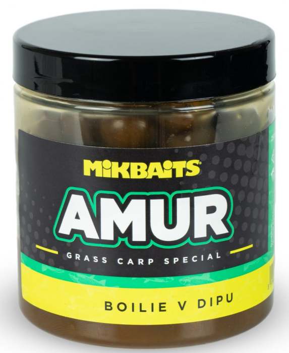 detail Mikbaits Amur range - Amur boilie v dipu 250ml