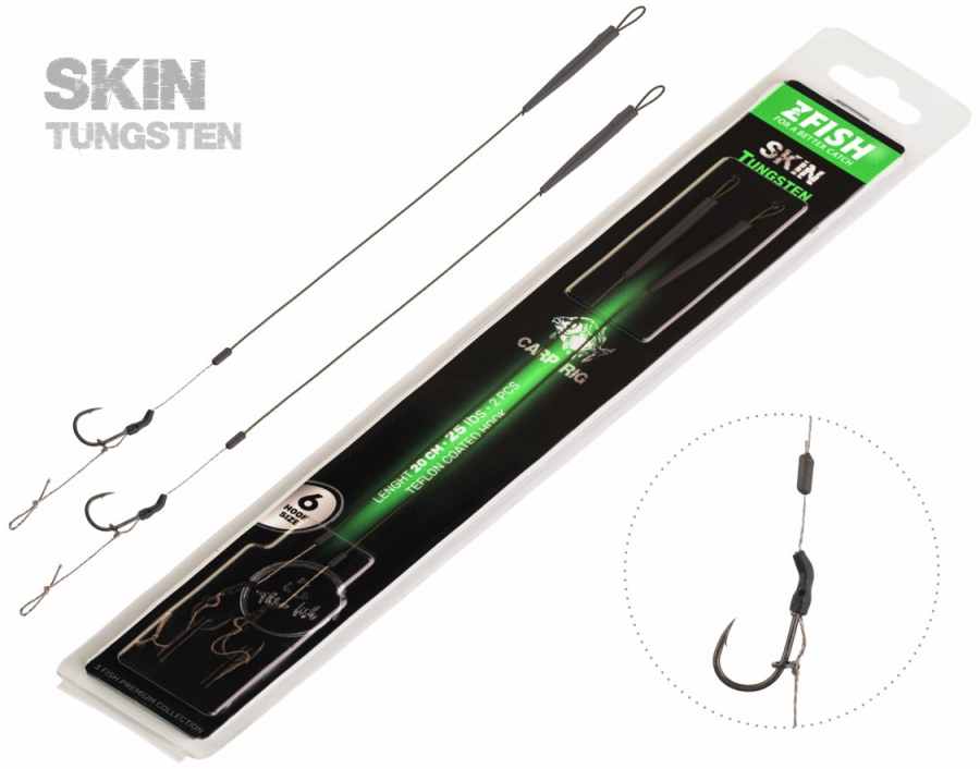 detail Zfish návazec Skin Tungsten Rig 2ks