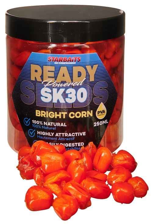 detail Starbaits kukuřice Bright Ready Seeds Pro 250ml