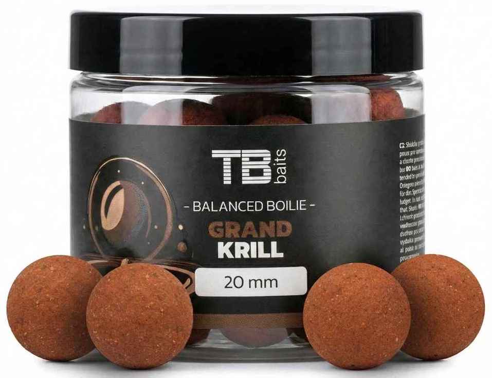 detail TB Baits vyvážené Boilie Balanced + Atraktor Grand Krill 100g