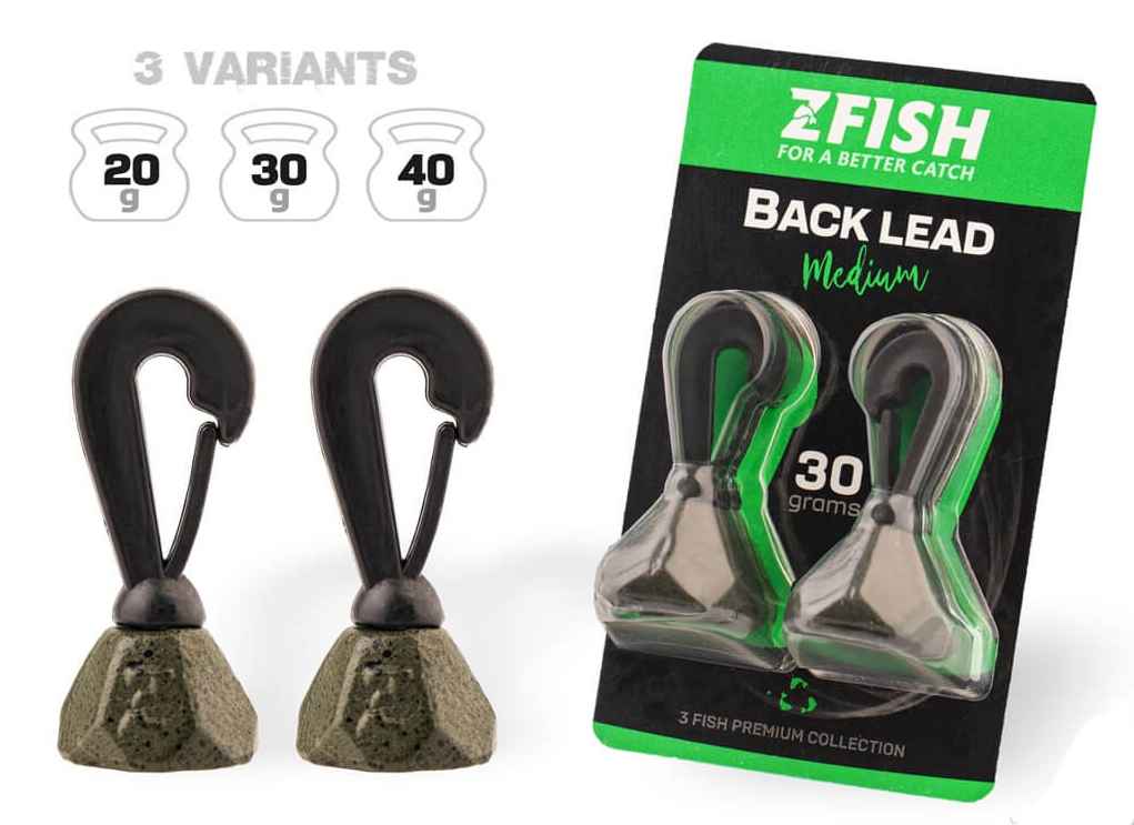 detail Zfish zátěž na vlasec Back lead 2ks