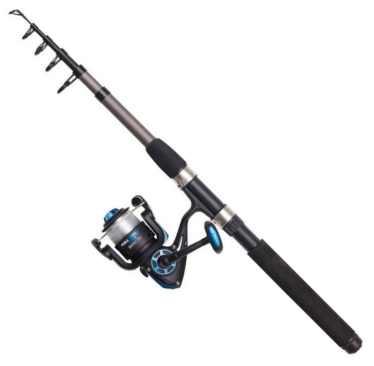 detail DAM prut Full Tech Tele Spin Combo 2,4m 20-40g + naviják 3000