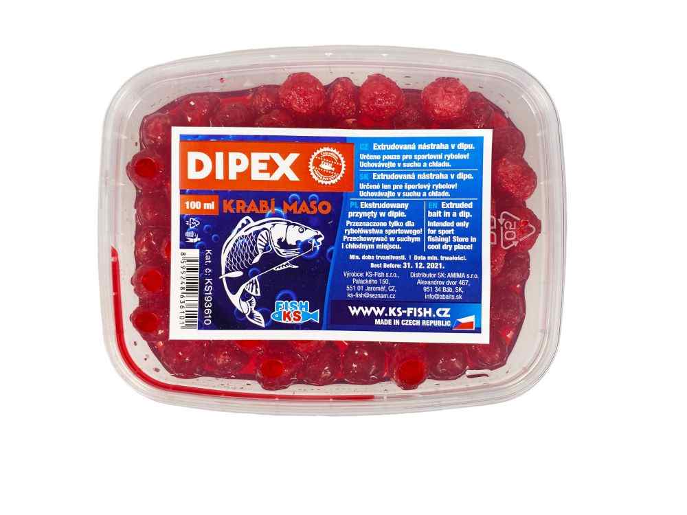 detail KS Fish Dipex extrudy v dipu
