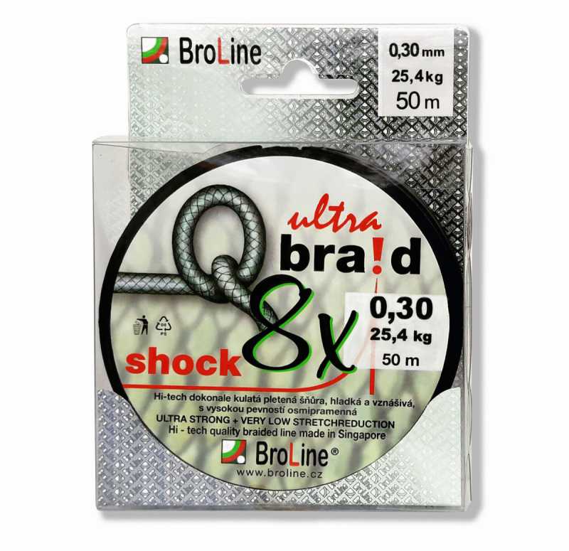 detail Broline šnůra Q braid 8x SHOCK 50m