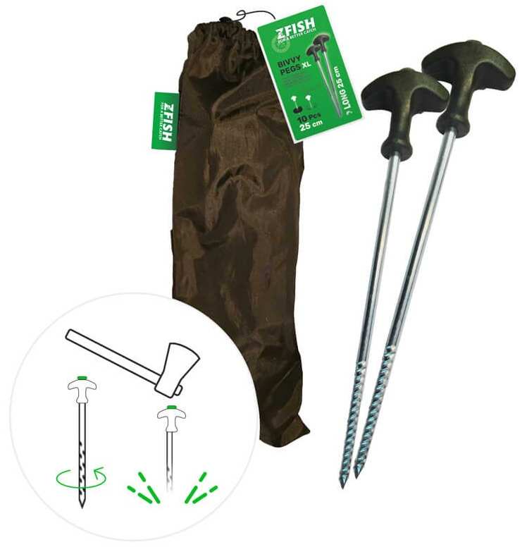 detail Zfish kolíky Bivvy Peg Set 20cm / 10ks