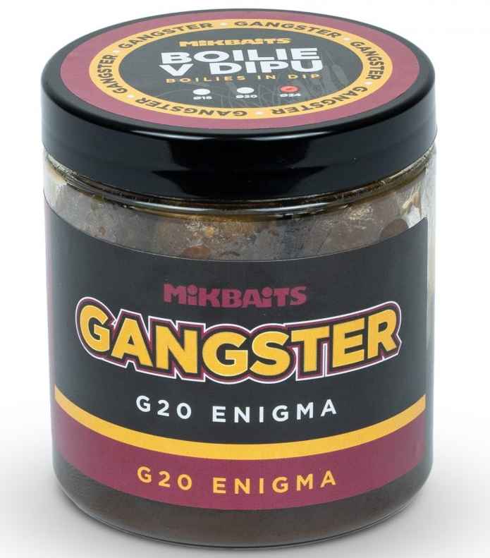 detail Mikbailts Gangster G20 Enigma boilie v dipu 250ml