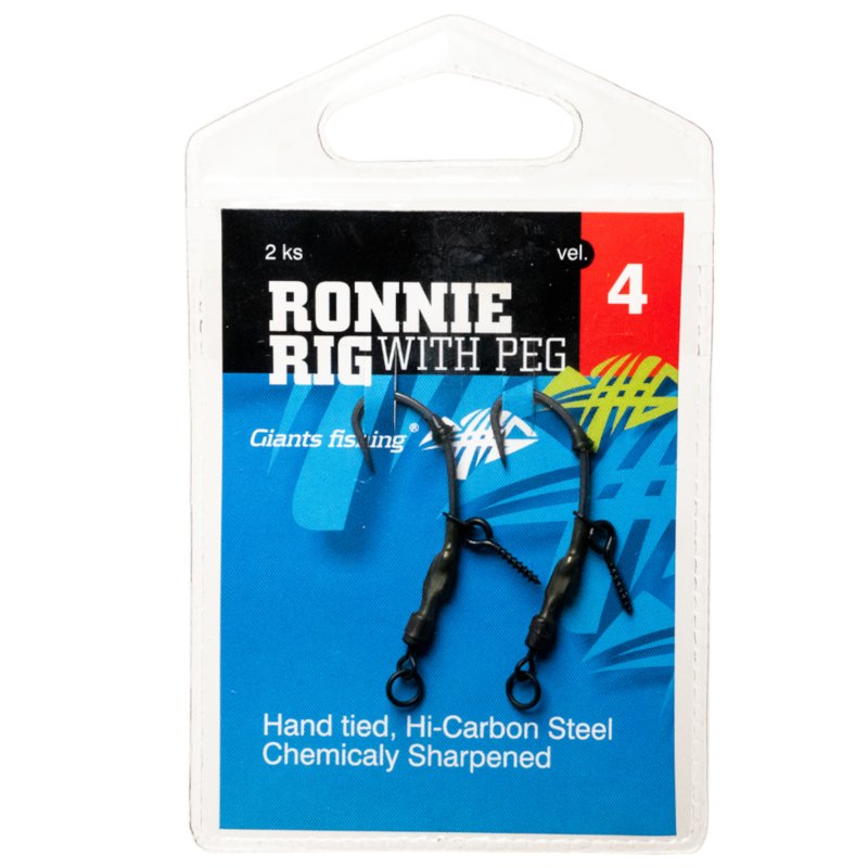 detail Giants Fishing návazec Ronnie Rig with Peg 2ks