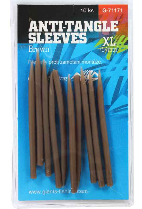 detail GF převleky proti zamotání Anti-Tangle Sleeves Brown 10ks