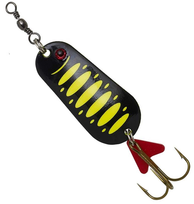 detail DAM třpytka Effzett Standard Spoon UV Fluo Yellow Black