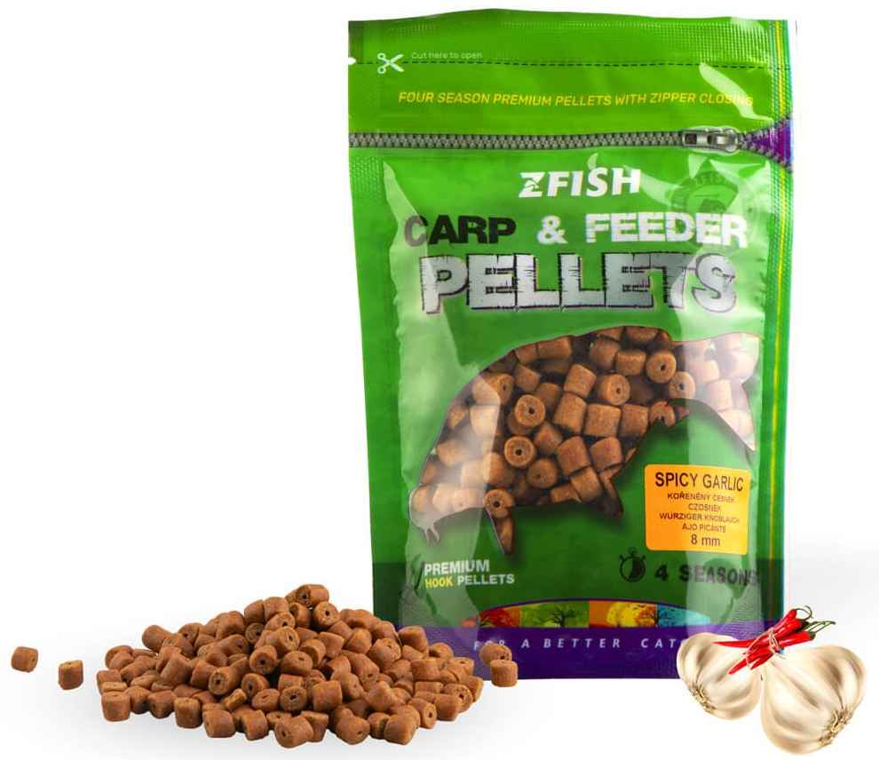 detail Zfish chytací pelety Carp & Feeder 8 mm - 200 g