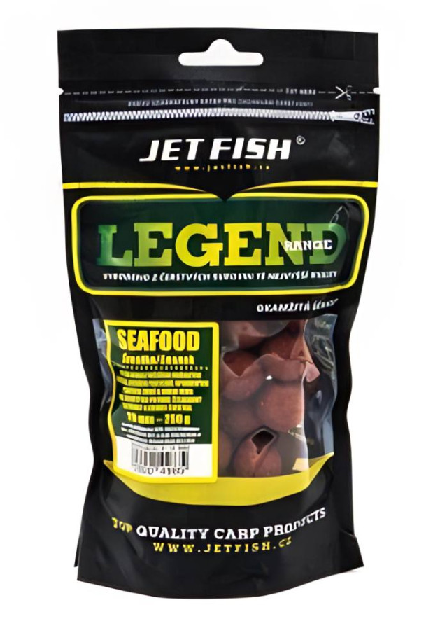 detail Jet Fish Legend Range boilie 250g - Seafood - Švestka / Česnek