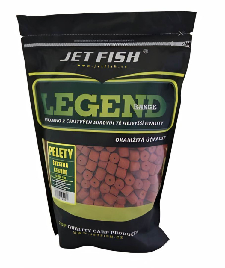 detail Jet Fish Legend Range pelety 1kg - Švestka / Česnek