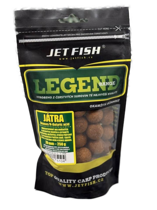 detail Jet Fish Boilie Legend Range boilie 250g Játra - Ananas / N-Butyric
