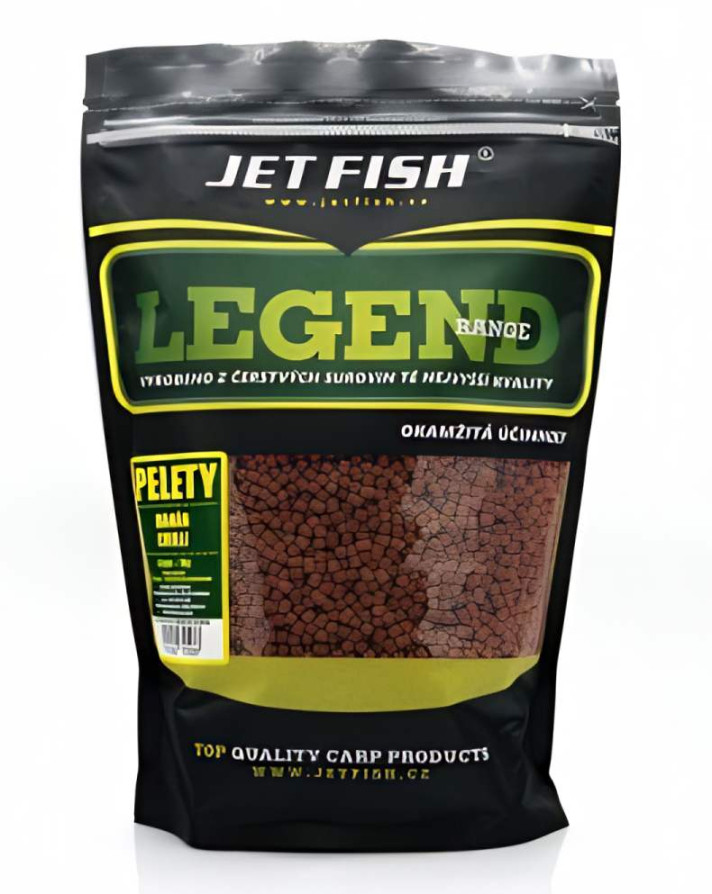 detail Jet Fish Legend Range pelety 1kg - Banán / Chilli