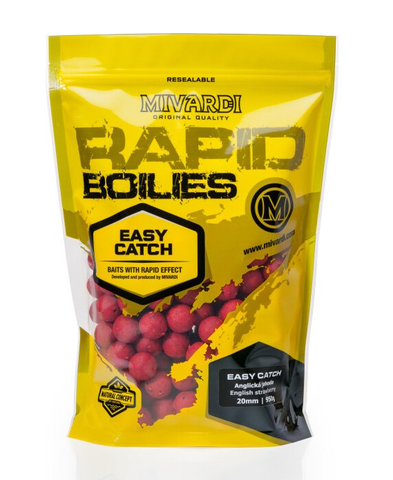 detail Rapid boilies Easy Catch - Anglická Jahoda 950g