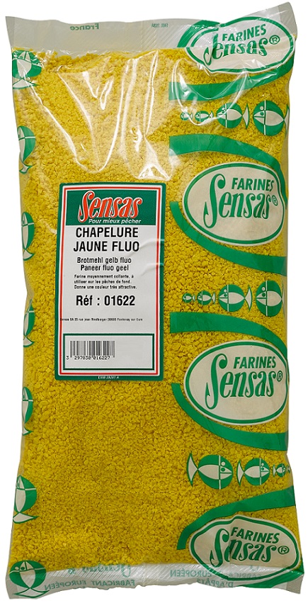 detail Sensas Chapelure Fluo Jaune (žlutá anglická vločka) 700g